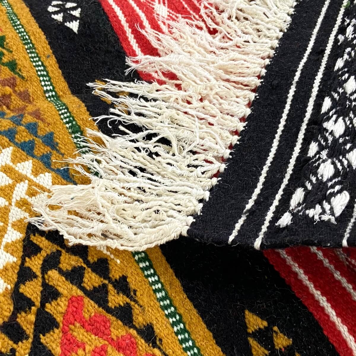 Tapis berbère Tapis Kilim Intmayen 95x170 Multicolore (Tissé main, Laine) Tapis kilim tunisien style tapis marocain. Tapis recta