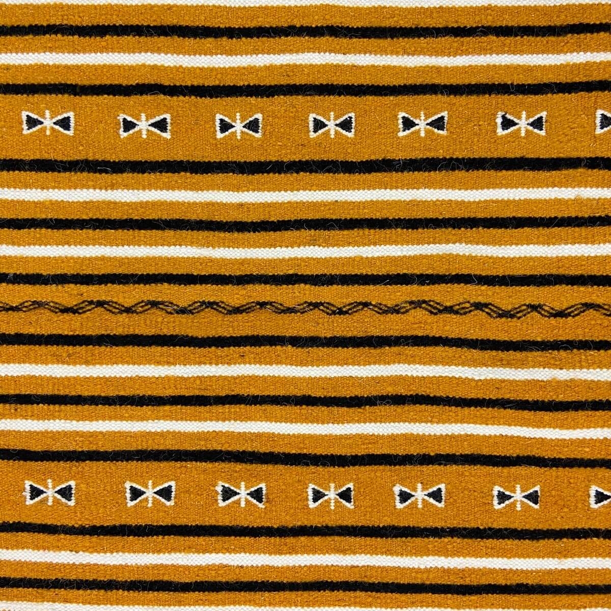 Berber tapijt Tapijt Kilim Mammas 60x95 Geel (Handgeweven, Wol, Tunesië) Tunesisch kilimdeken, Marokkaanse stijl. Rechthoekig wo