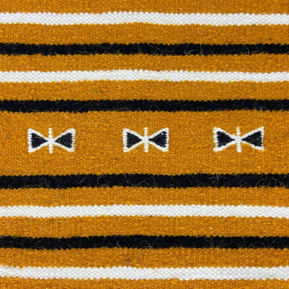 Tapete berbere Tapete Kilim Mammas 60x95 Amarelo (Tecidos à mão, Lã, Tunísia) Tapete tunisiano kilim, estilo marroquino. Tapete 