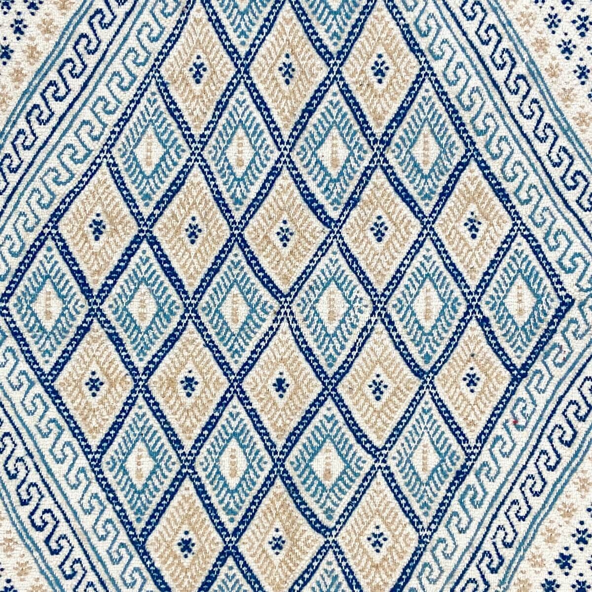 Berber carpet Rug Margoum Dacine 122x204 Blue/White (Handmade, Wool, Tunisia) Tunisian margoum rug from the city of Kairouan. Re