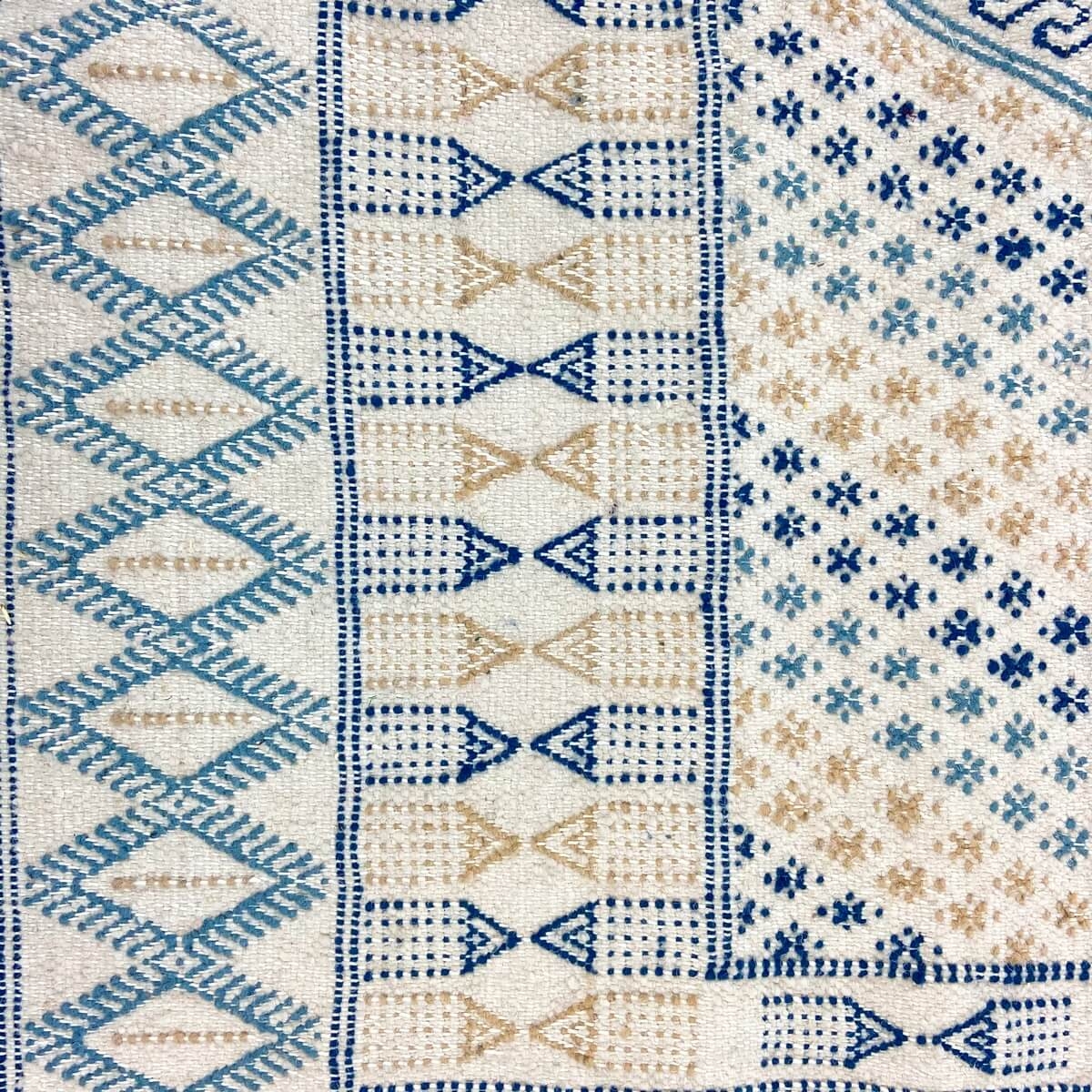 Berber carpet Rug Margoum Dacine 122x204 Blue/White (Handmade, Wool, Tunisia) Tunisian margoum rug from the city of Kairouan. Re