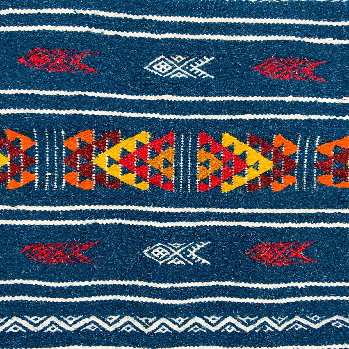 Berber carpet Rug Kilim Saghroun 70x95 Blue (Handmade, Wool) Tunisian Rug Kilim style Moroccan rug. Rectangular carpet 100% wool