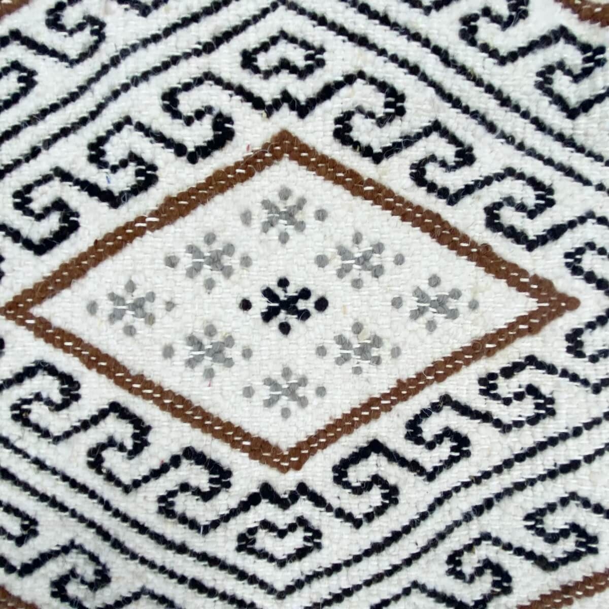 Berber tapijt Tapijt Margoum Twema 80x155 Wit/Beige (Handgeweven, Wol, Tunesië) Tunesisch Margoum Tapijt uit de stad Kairouan. R