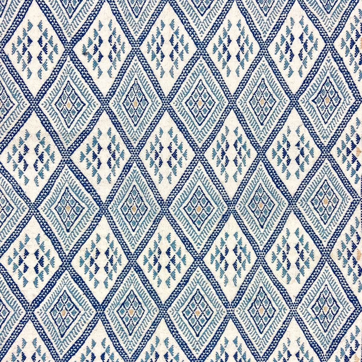Berber Teppich Teppich Margoum Marsa 120x200 Blau/Weiß (Handgefertigt, Wolle, Tunesien) Tunesischer Margoum-Teppich aus der Stad
