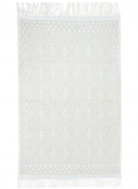 Berber tapijt Tapijt Margoum Bayoudh 115x180 Wit/Beige (Handgeweven, Wol, Tunesië) Tunesisch Margoum Tapijt uit de stad Kairouan