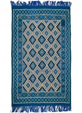 Berber carpet Rug Margoum Dride 120x215 Blue (Handmade, Wool, Tunisia) Tunisian margoum rug from the city of Kairouan. Rectangul