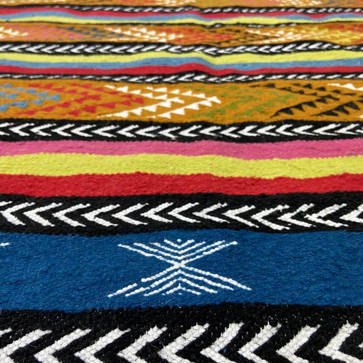 Berber carpet Rug Kilim Ajiba 100x150 Multicolour (Handmade, Wool) Tunisian Rug Kilim style Moroccan rug. Rectangular carpet 100