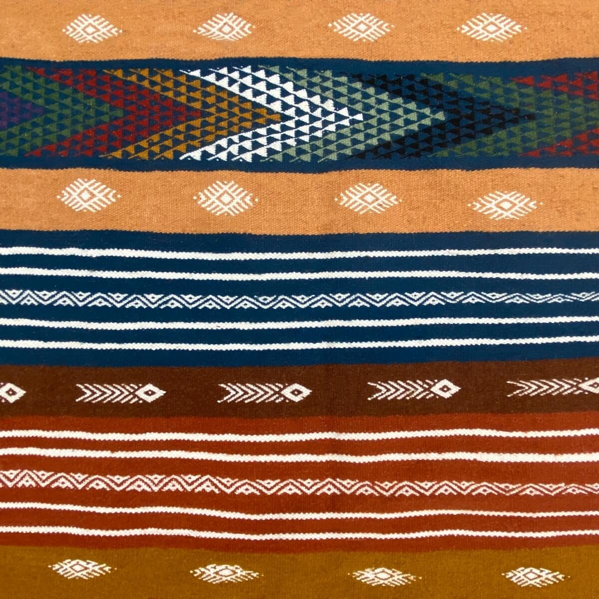 Berber tapijt Tapijt Kilim Anella 95x140 Veelkleurig (Handgeweven, Wol, Tunesië) Tunesisch kilimdeken, Marokkaanse stijl. Rechth