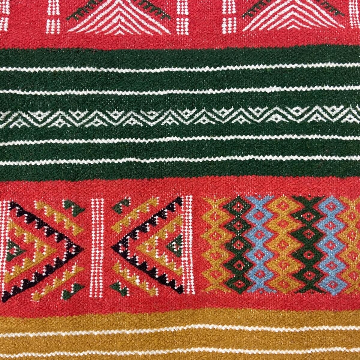 tappeto berbero Tappeto Kilim Dalina 100x150 Multicolore (Fatto a mano, Lana) Tappeto kilim tunisino, in stile marocchino. Tappe