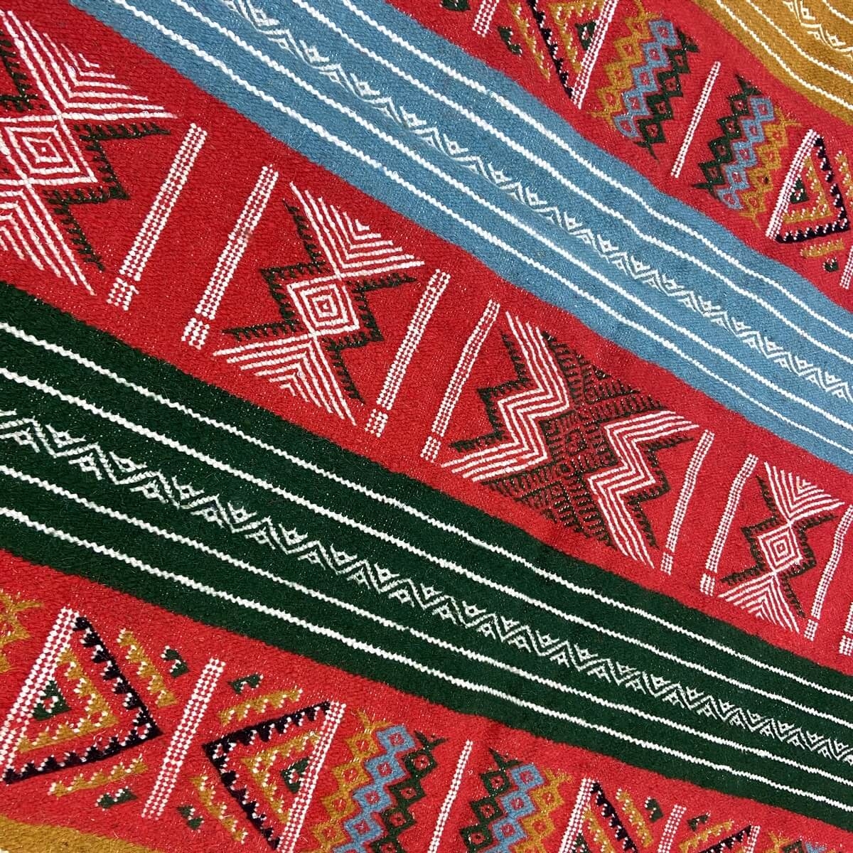 Alfombra bereber Alfombra Kilim Dalina 100x150 Multicolor (Hecho a mano, Lana) Alfombra kilim tunecina, estilo marroquí. Alfombr