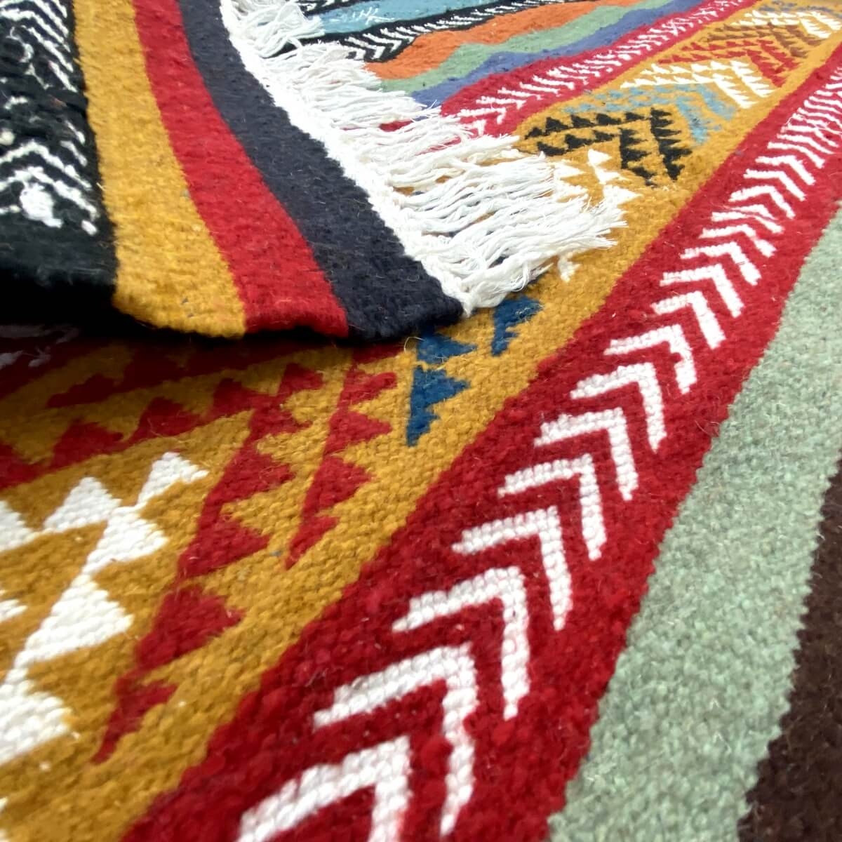 Berber carpet Rug Kilim Dalina 100x150 Multicolour (Handmade, Wool) Tunisian Rug Kilim style Moroccan rug. Rectangular carpet 10