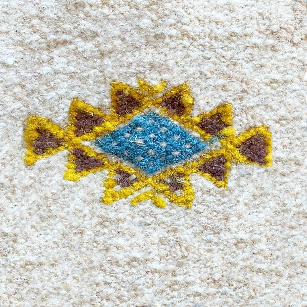 tappeto berbero Tappeto Kilim Yamine 67x104 cm Bianco / Multicolore (Fatto a mano, Lana, Tunisia) Tappeto kilim tunisino, in sti