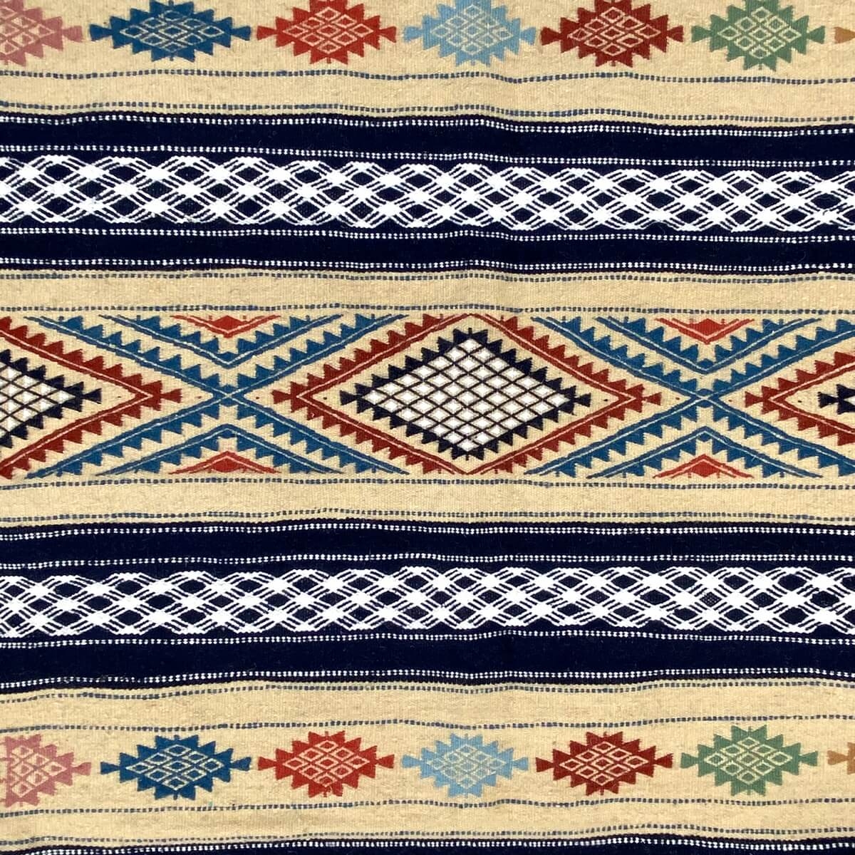 Berber carpet Rug Kilim Aouina 96x153 Multicolour (Handmade, Wool) Tunisian Rug Kilim style Moroccan rug. Rectangular carpet 100