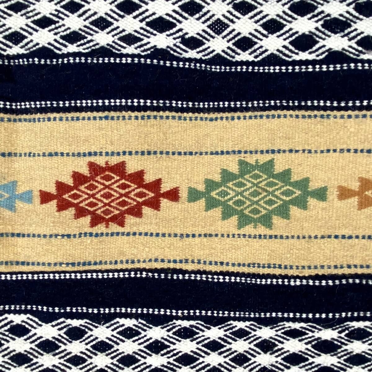 Tapete berbere Tapete Kilim Aouina 96x153 Multicor (Tecidos à mão, Lã) Tapete tunisiano kilim, estilo marroquino. Tapete retangu