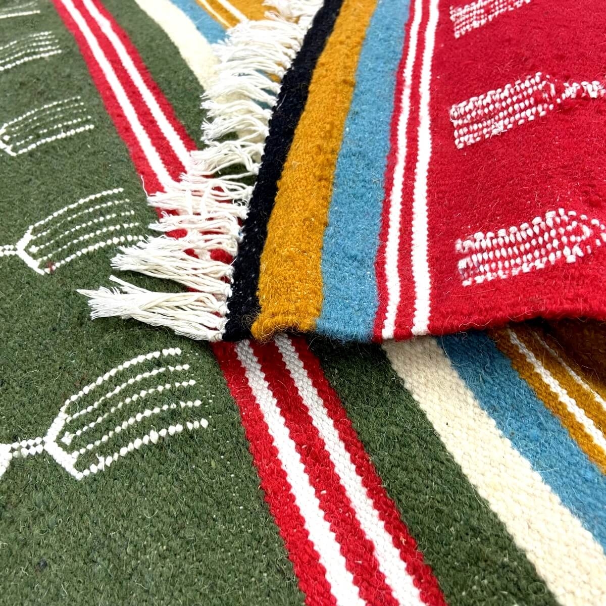 tappeto berbero Tappeto Kilim lungo Siga 70x180 Multicolore (Fatto a mano, Lana) Tappeto kilim tunisino, in stile marocchino. Ta