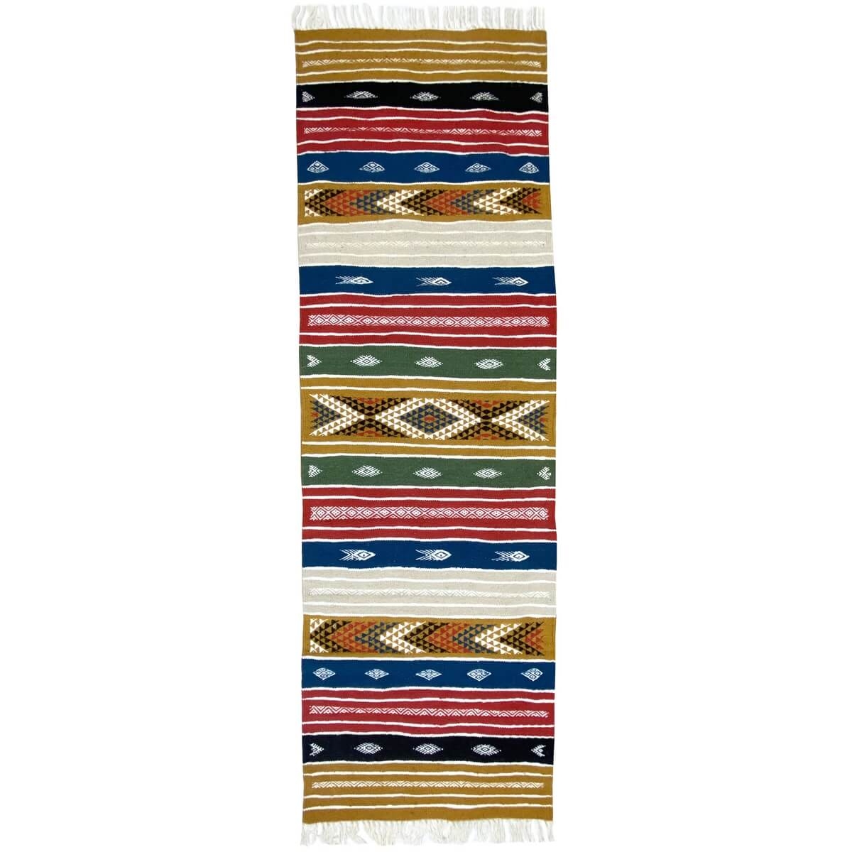 Tapete berbere Tapete Kilim longo Tadla 60x190 Multicor (Tecidos à mão, Lã) Tapete tunisiano kilim, estilo marroquino. Tapete re