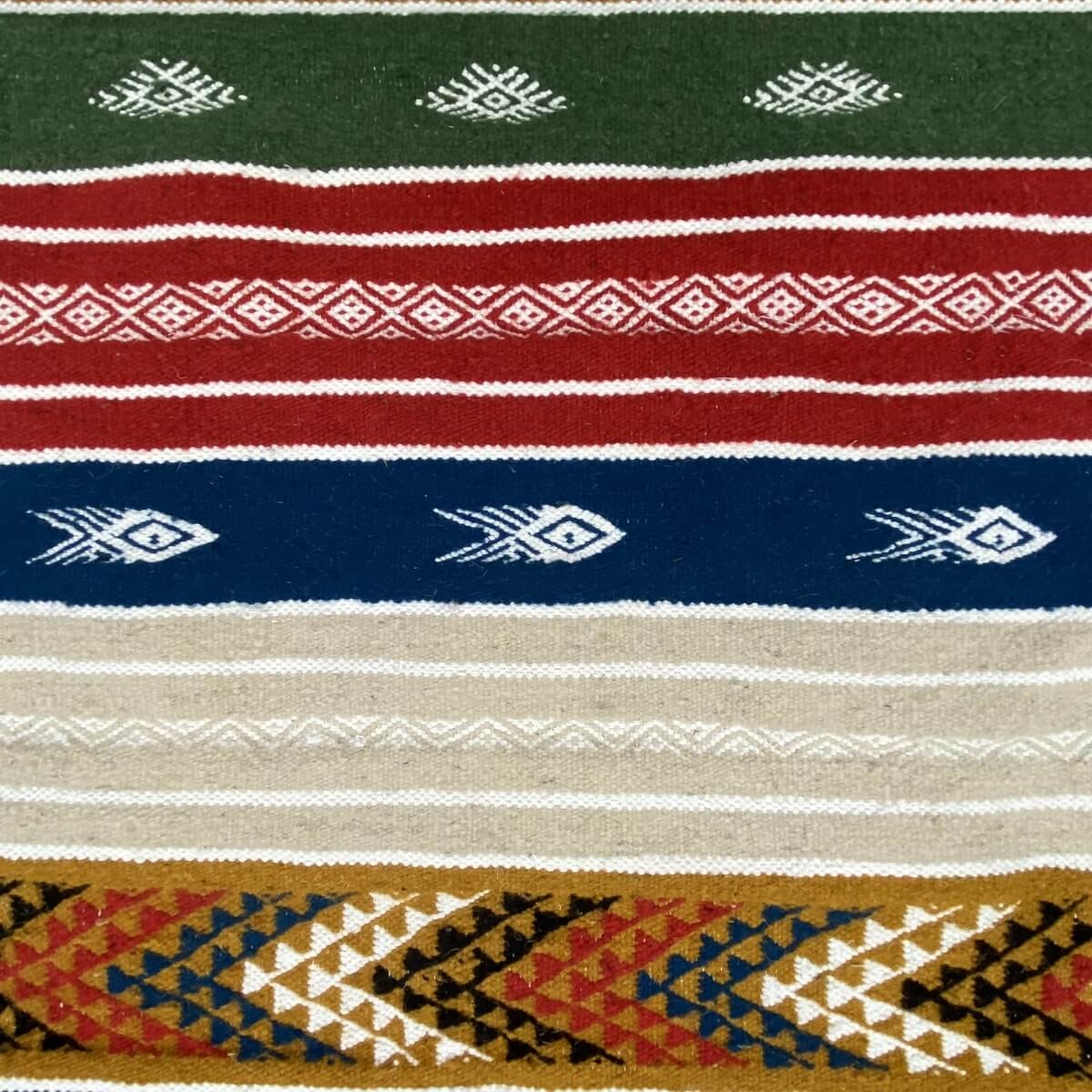 Tapete berbere Tapete Kilim longo Tadla 60x190 Multicor (Tecidos à mão, Lã) Tapete tunisiano kilim, estilo marroquino. Tapete re