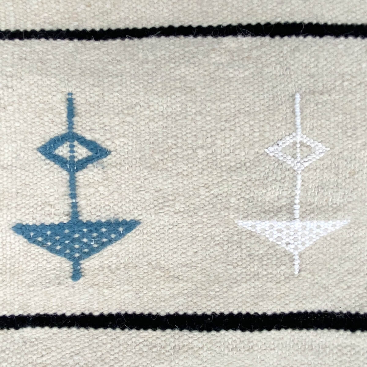 tappeto berbero Tappeto Kilim Tamlat 96x148 Ecru (Fatto a mano, Lana) Tappeto kilim tunisino, in stile marocchino. Tappeto retta