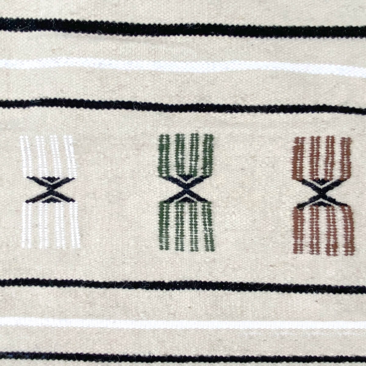 tappeto berbero Tappeto Kilim Tamlat 96x148 Ecru (Fatto a mano, Lana) Tappeto kilim tunisino, in stile marocchino. Tappeto retta
