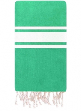tappeto berbero Fouta Trèfle Tela - 100x200 - Verde - 100% cotone Asciugamano originale fouta dalla Tunisia. Formato classico 10