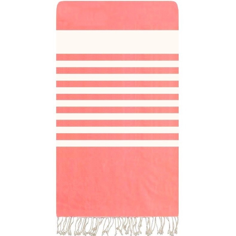 Berber Teppich Fouta Riese Tagada - 200x300 - Hellrosa - 100% Baumwolle Riesenfouta, Großformat 200x300 cm. Mehrfachnutzung im I