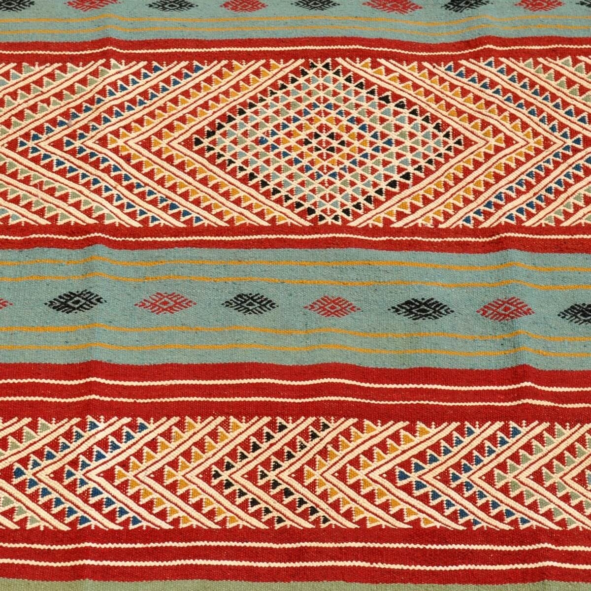 tappeto berbero Tappeto Kilim Matmata 110x210 Multicolore (Fatto a mano, Lana, Tunisia) Tappeto kilim tunisino, in stile marocch