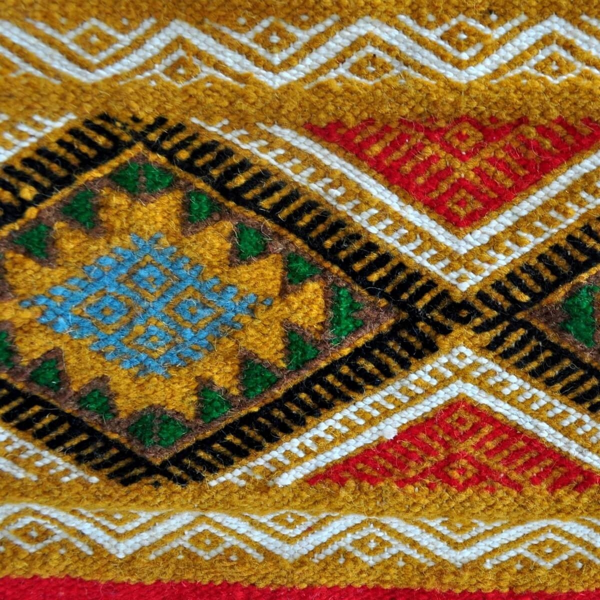 Berber tapijt Tapijt Kilim Chahloul 100x180 Jeel/Veelkleurig (Handgeweven, Wol, Tunesië) Tunesisch kilimdeken, Marokkaanse stijl