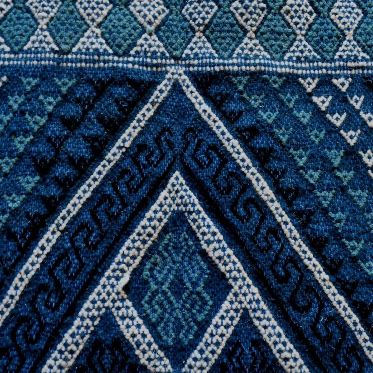 Berber Teppich Teppich Margoum Nidhal 120x180 Blau/Weiß (Handgefertigt, Wolle, Tunesien) Tunesischer Margoum-Teppich aus der Sta