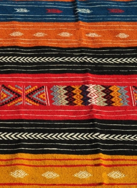 Tapete Kilim Tazarka 115x220 Multicor (Tecidos à mão, Lã, Tunísia)