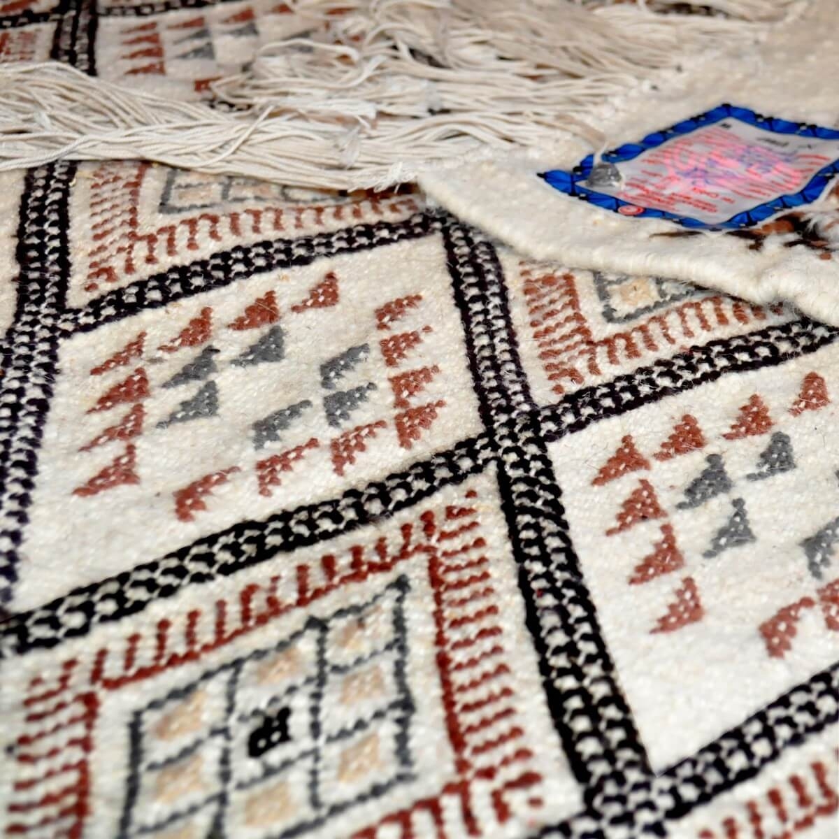 Berber Teppich Teppich Margoum Mansoura 110x200 Beige/Braun (Handgefertigt, Wolle) Tunesischer Margoum-Teppich aus der Stadt Kai