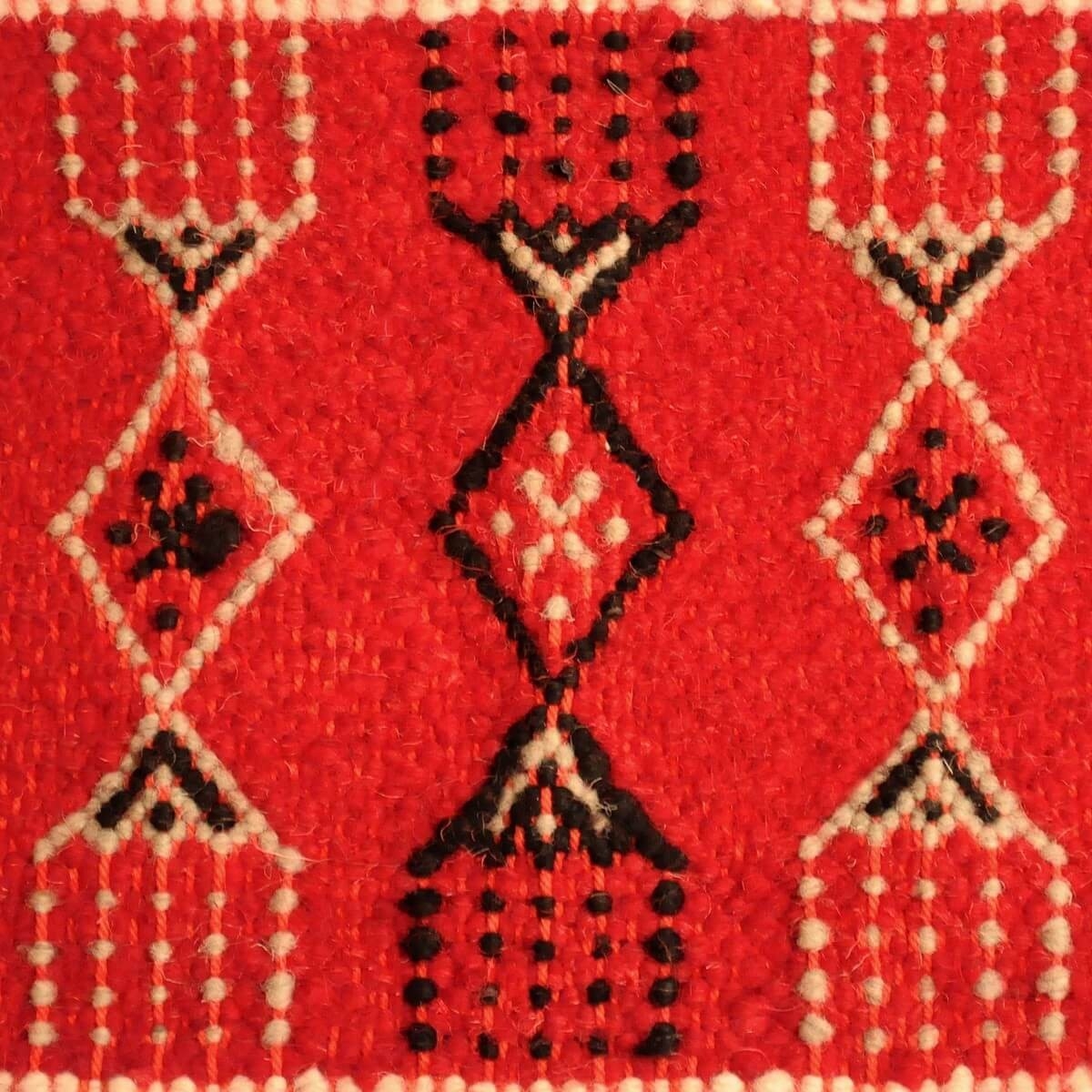 Berber Teppich Teppich Margoum Kantoui 120x180 Rot (Handgefertigt, Wolle) Tunesischer Margoum-Teppich aus der Stadt Kairouan. Re