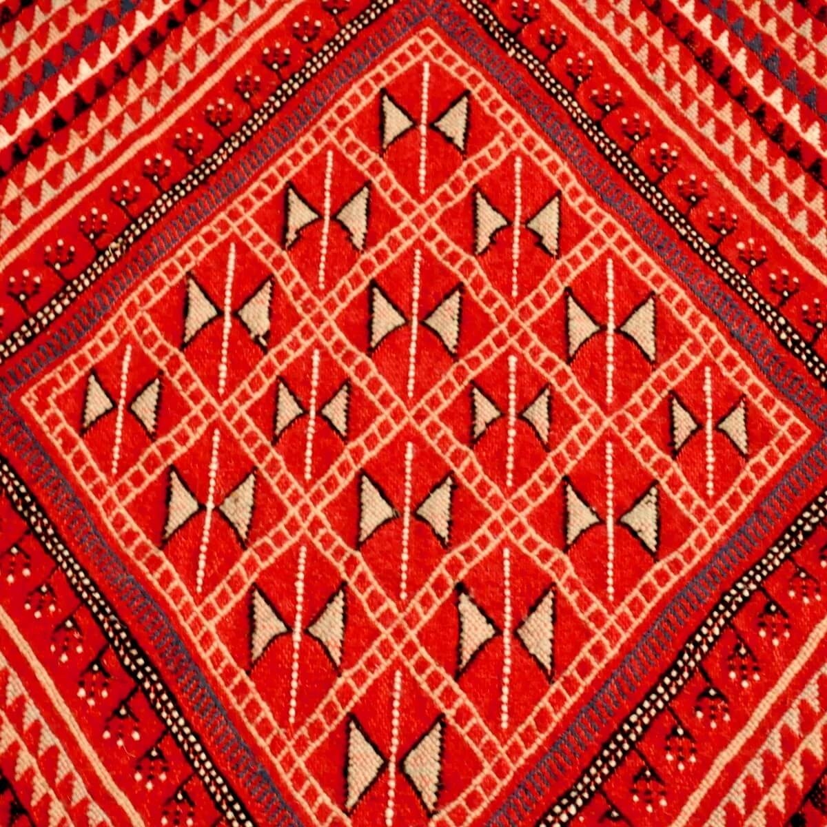 Berber Teppich Teppich Margoum Kantoui 120x180 Rot (Handgefertigt, Wolle) Tunesischer Margoum-Teppich aus der Stadt Kairouan. Re