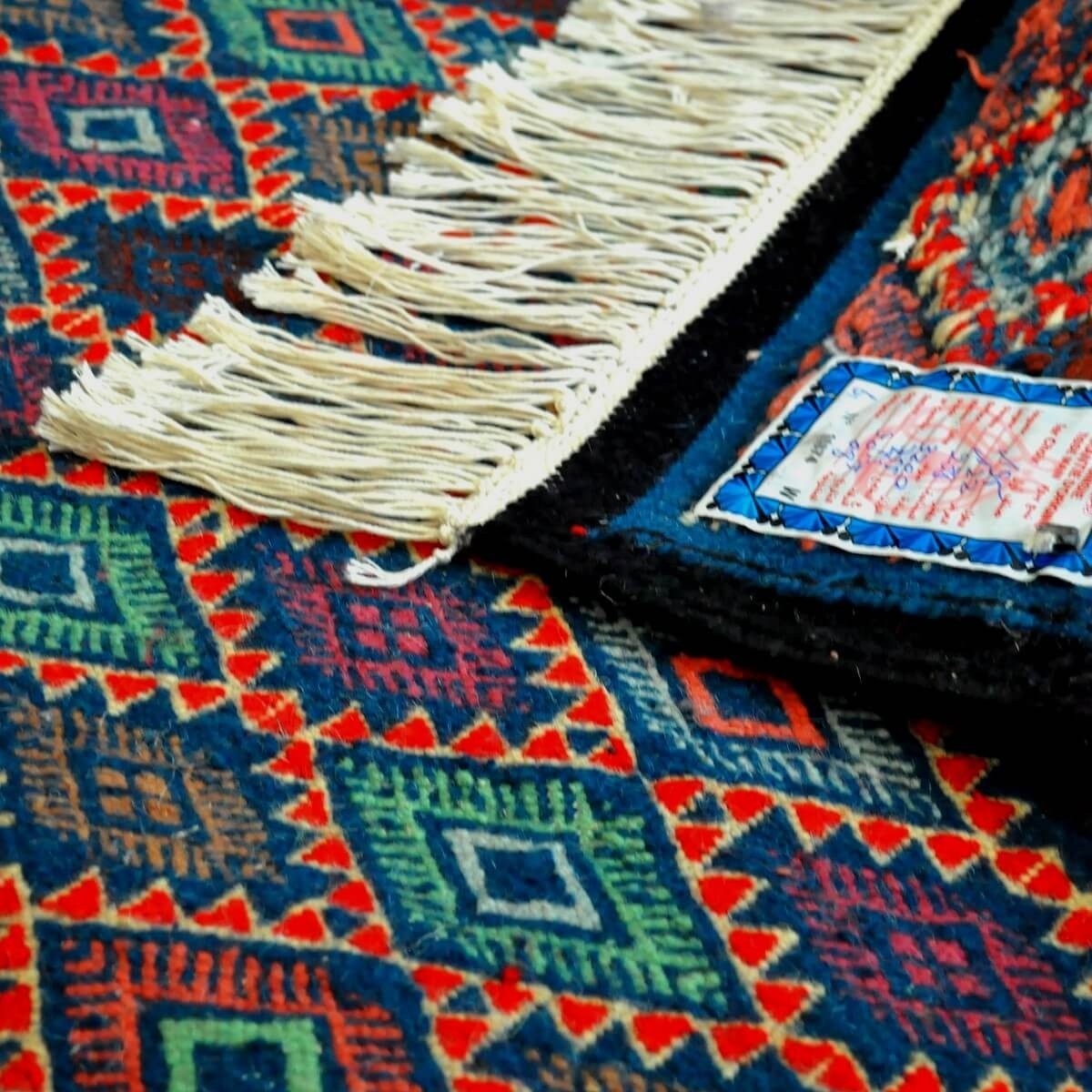 Tapete berbere Tapete Kilim Nassim 120x195 Azul/Vermelho/Verde (Tecidos à mão, Lã) Tapete tunisiano kilim, estilo marroquino. Ta