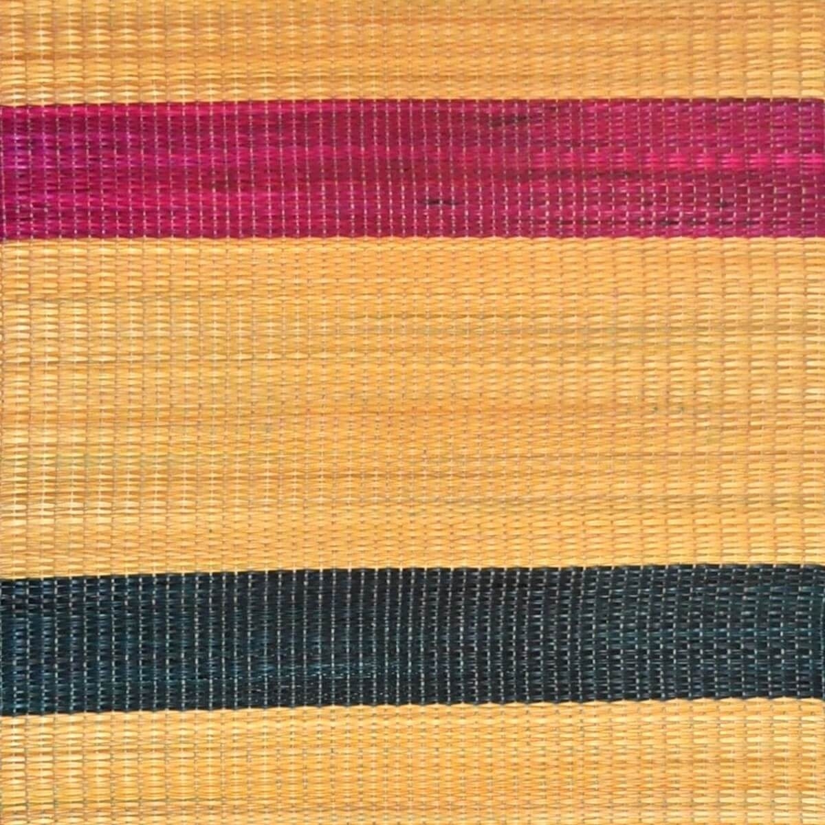 Berber carpet Carpet in natural cane Miza 70x255 striped Pink/Green (Handmade, Tunisia) Carpet - Mat made of natural cane. Handm